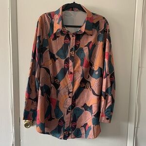 SHEIN Curve Face button up shirt plus size 2XL